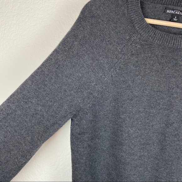 J. Crew Mercantile Gray Tie Bell Sleeve Sweater S - Picture 3 of 9